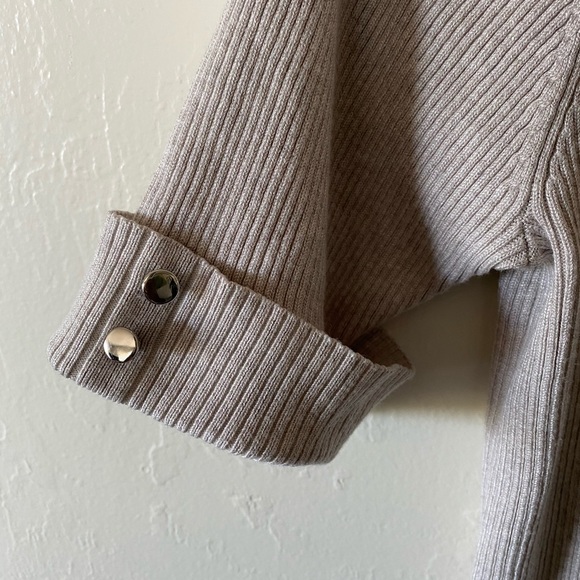 Liz Claiborne tan crew neck sweater Xl - Picture 2 of 4
